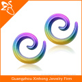 piercing spiral plug acrylic jewelry earring, spiral plug earring body jewelry, body stretcher